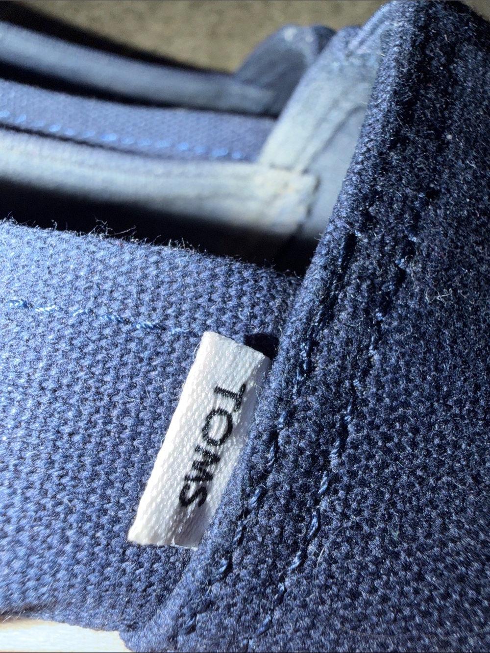 TOMS Women's Navy Canvas Slip-On Flats - Picture 5 of 6